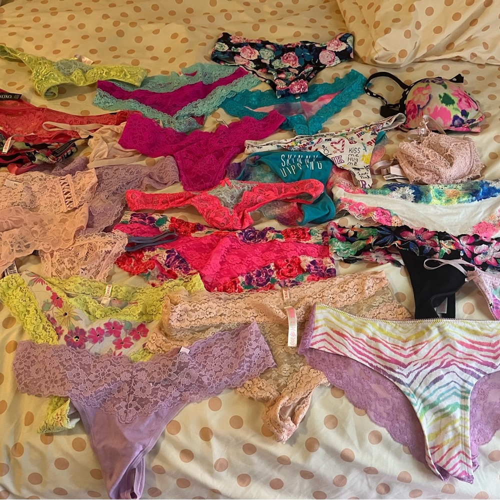 Pink Victoria’s Secret Panties Bras Bundle